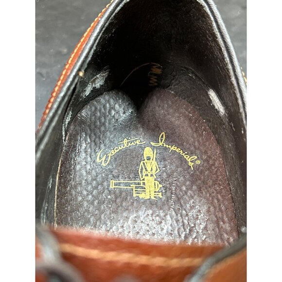 Executive Imperial Long Wing Tip Oxford Shoes Brown Leather US 12 D Mens Classic - Picture 13 of 13